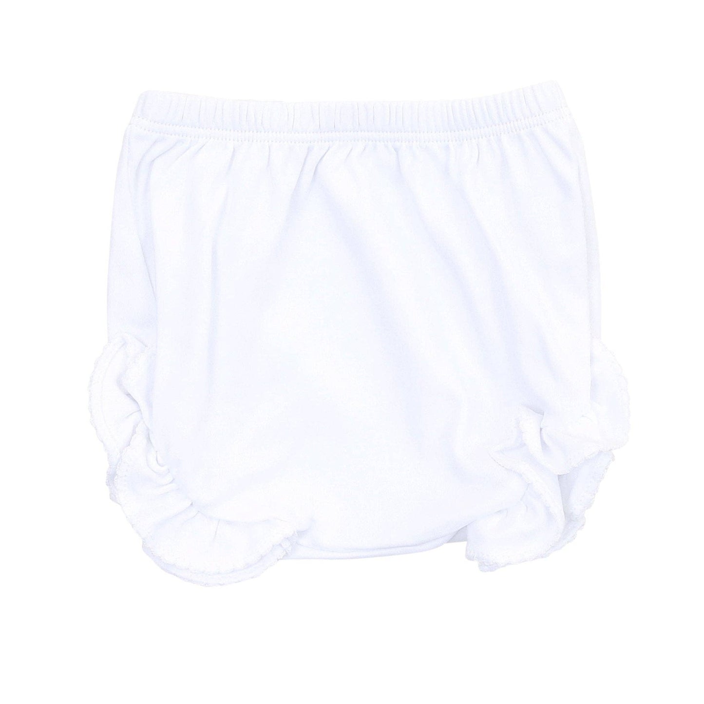 Essentials Monogram Diaper Cover with White Trim: 6 Months