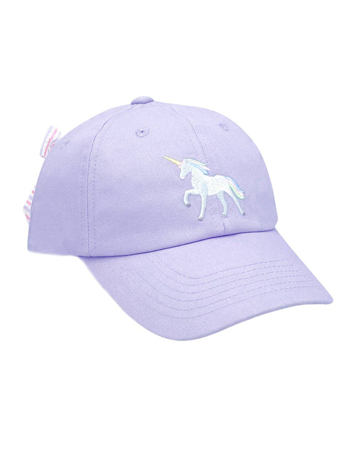 Rainbow Unicorn Bow Baseball Hat (Youth)