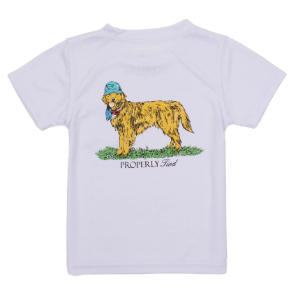 American Pup White Perf Tee - Boys