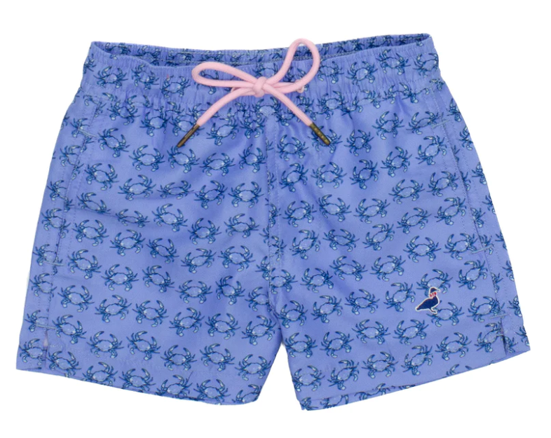 Boys Blue Crab Swim Trunk - Boys