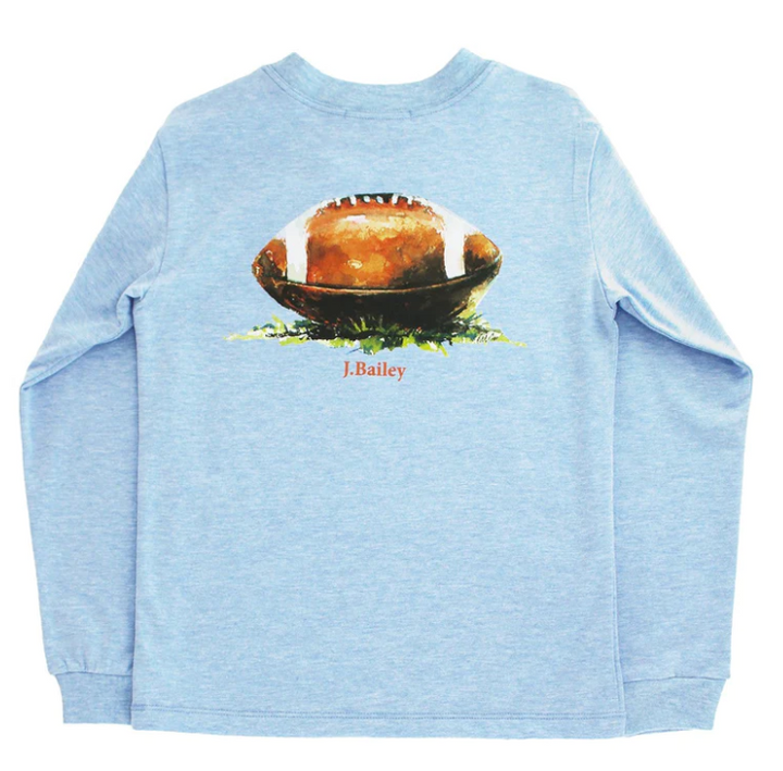 Blue LS Football Tee