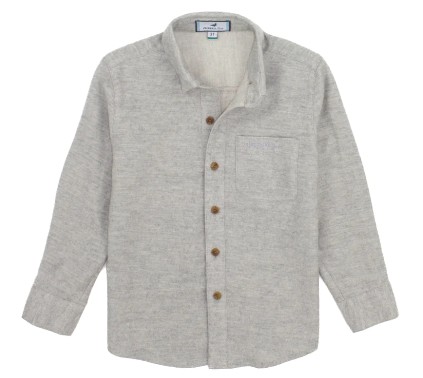 Boys Breeze Shirt LS Pewter