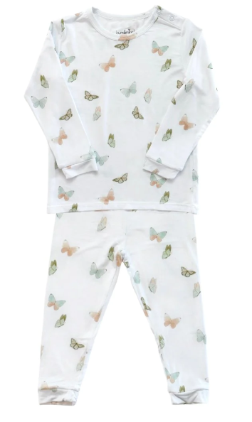 Butterflies 2 PC PJ Set - Girls