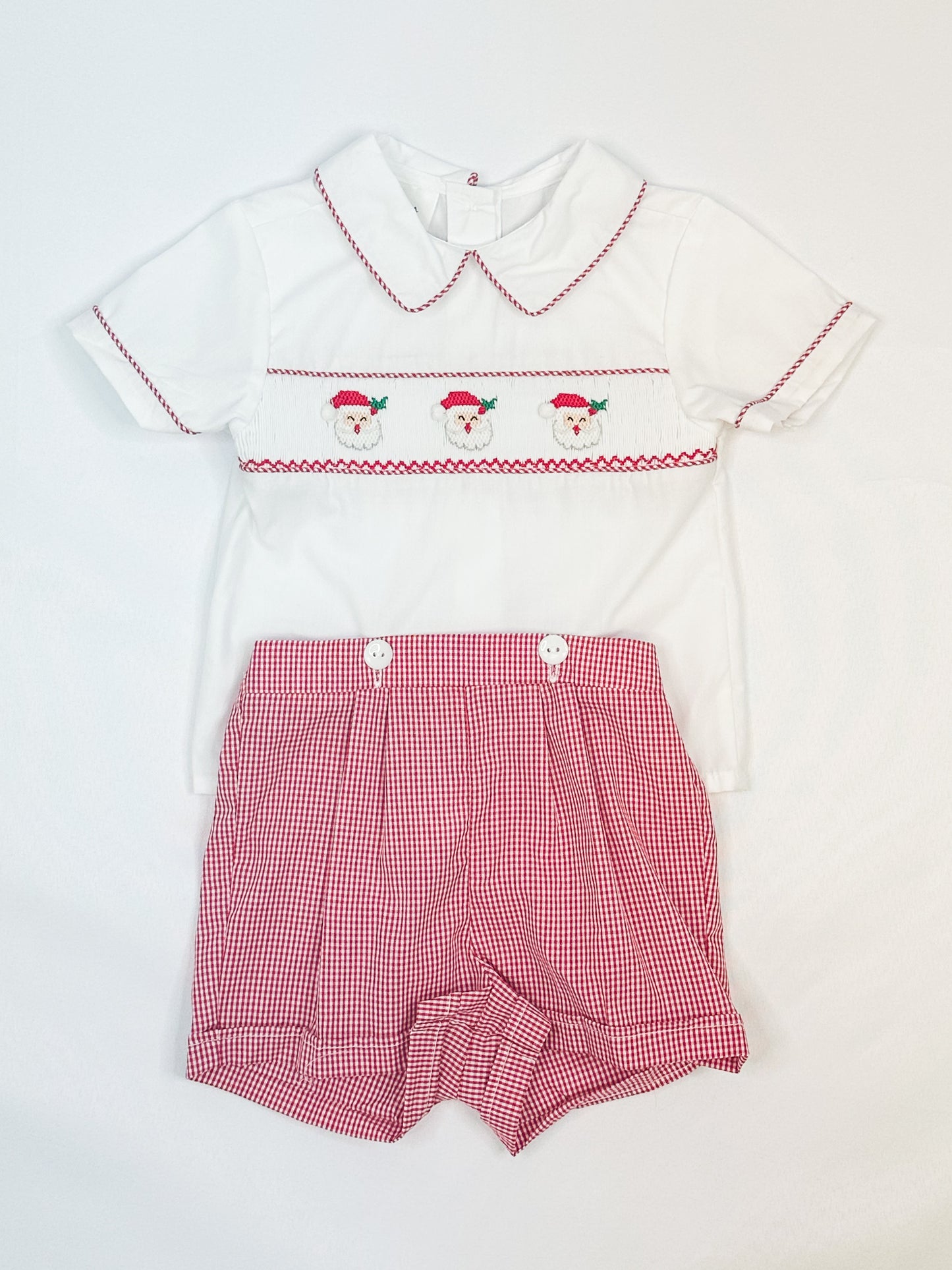 Caleb Little Clause Red Gingham Set-TOD