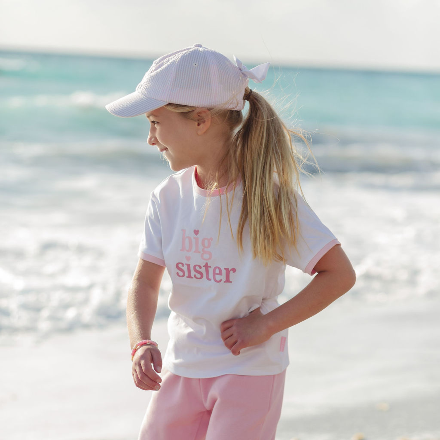 Pink Sailboat Bow Baseball Hat (Baby, Youth): Baby/Toddler