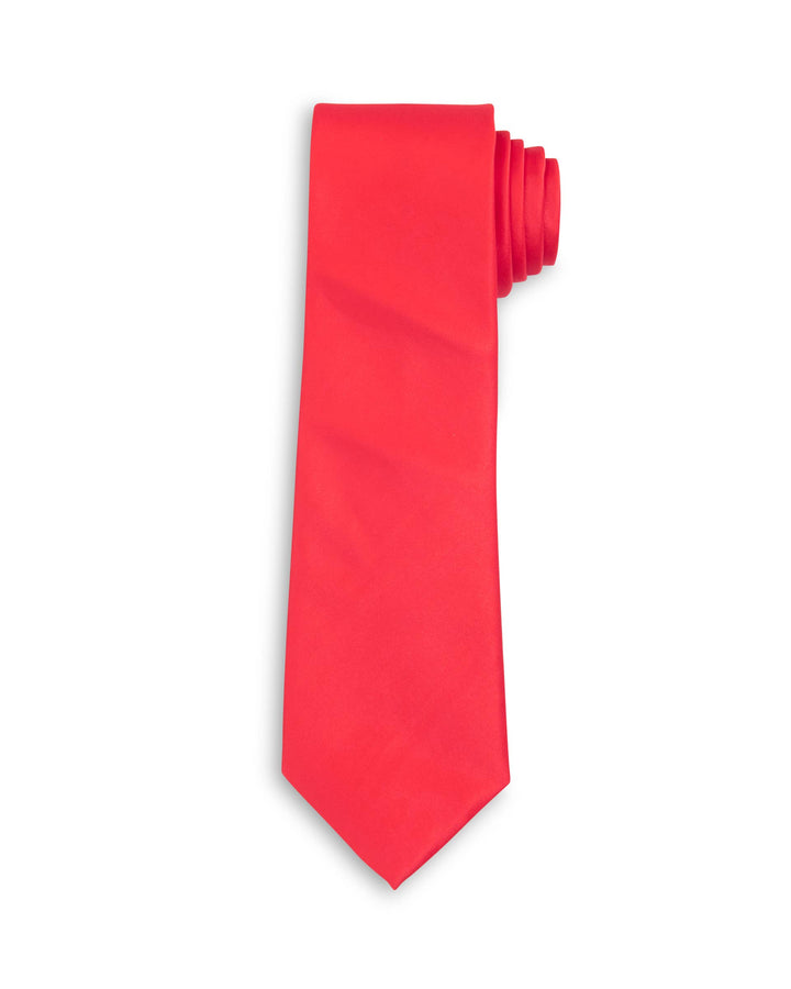 Haute Red Solid Christmas Holiday Child Tween Necktie: Medium