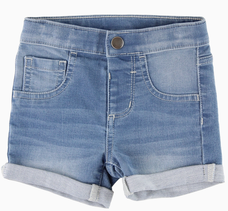 Girls Light Wash Denim Shorts