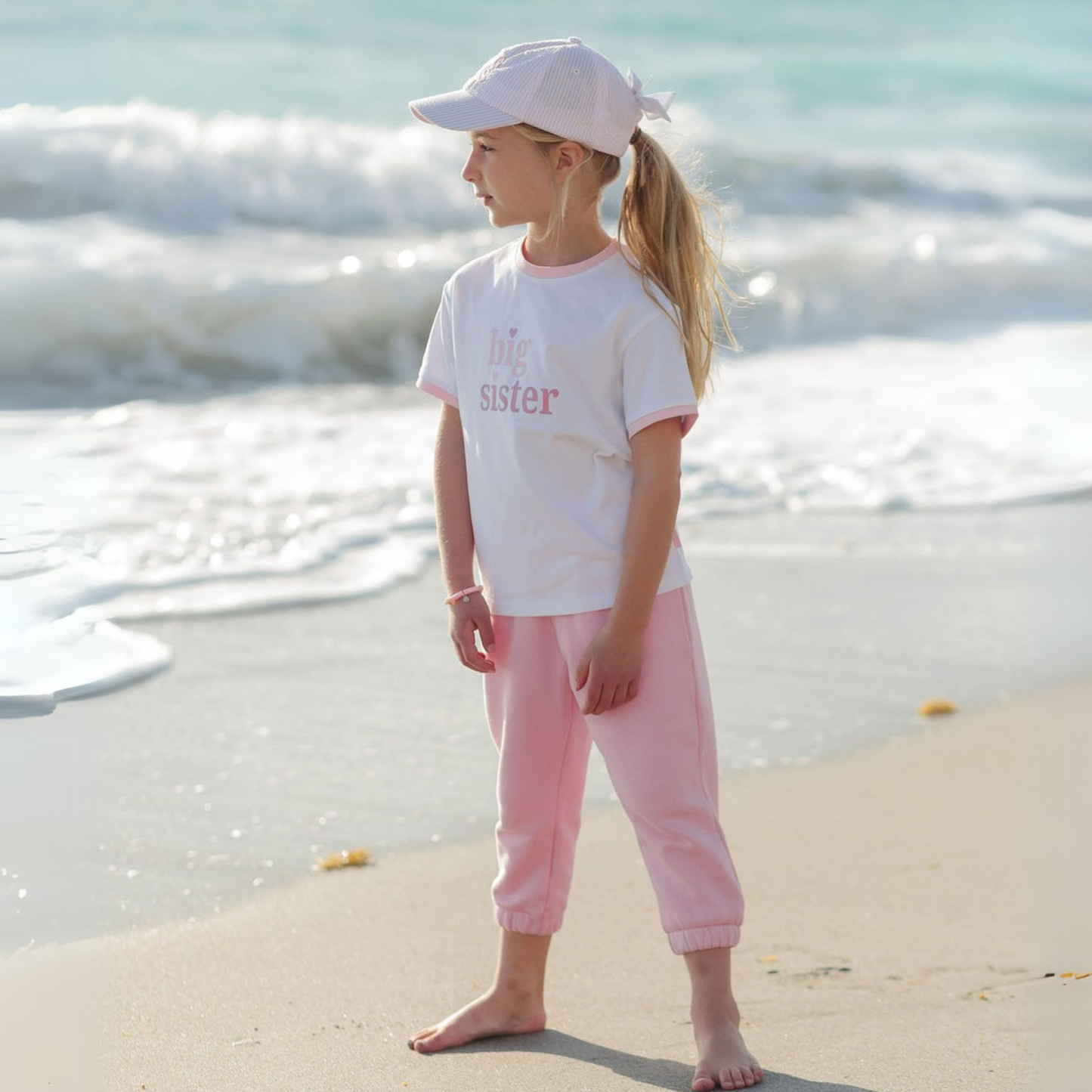 Pink Sailboat Bow Baseball Hat (Baby, Youth): Baby/Toddler