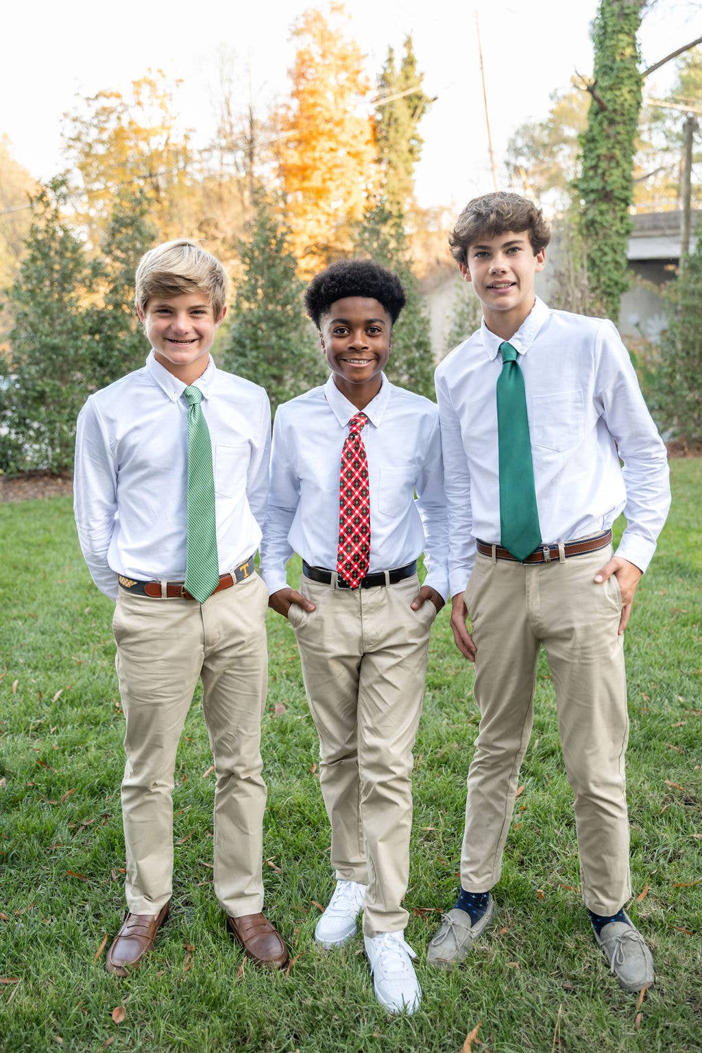 Evergreen Emerald Green Solid Child Tween Necktie: Medium