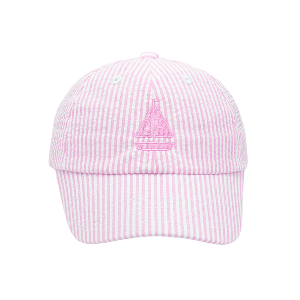 Pink Sailboat Bow Baseball Hat (Baby, Youth): Baby/Toddler