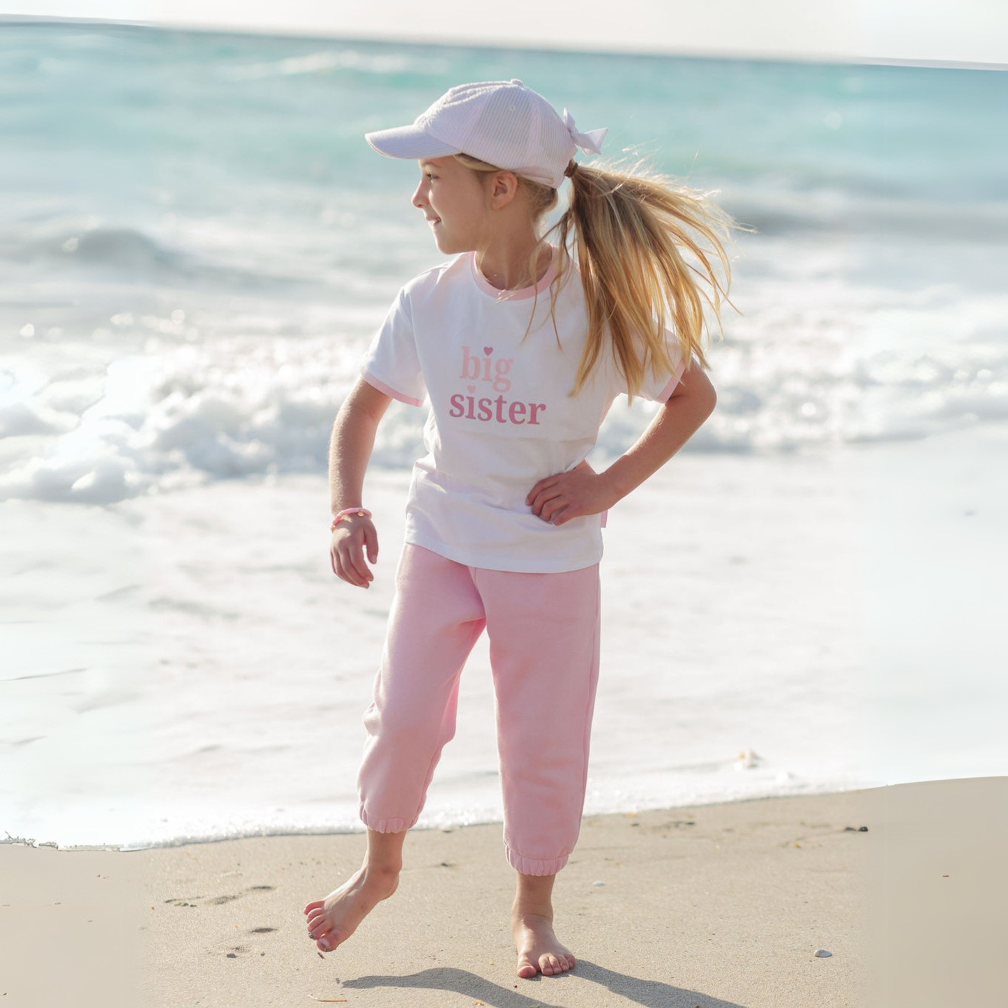 Pink Sailboat Bow Baseball Hat (Baby, Youth): Baby/Toddler