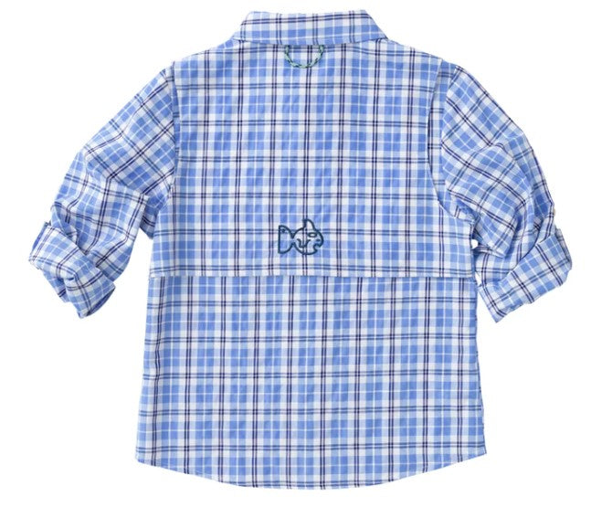 Founders' Fishing Shirt - Blue Plaid