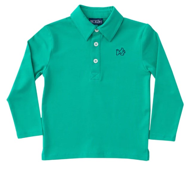 Too Cool For School LS Polo - Green