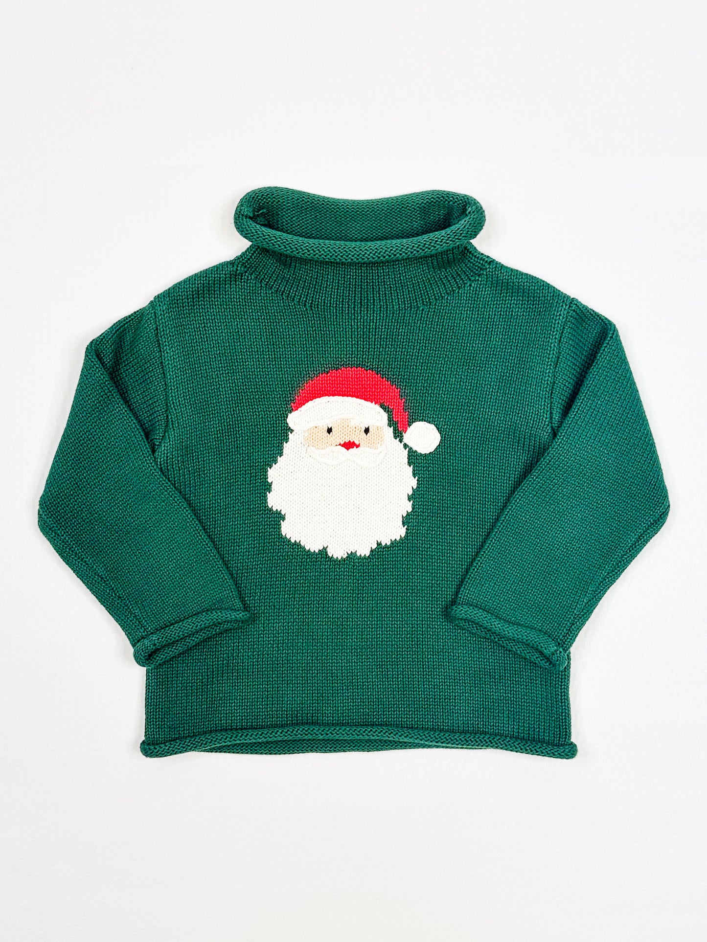 Green Santa Rollneck Sweater