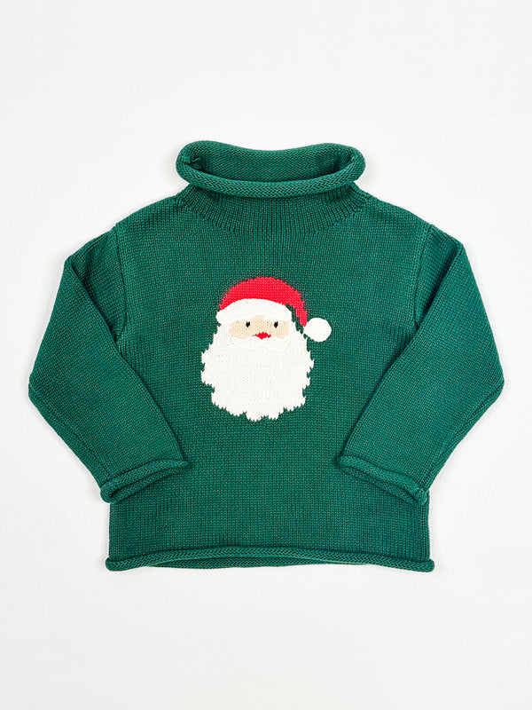 Green Santa Rollneck Sweater