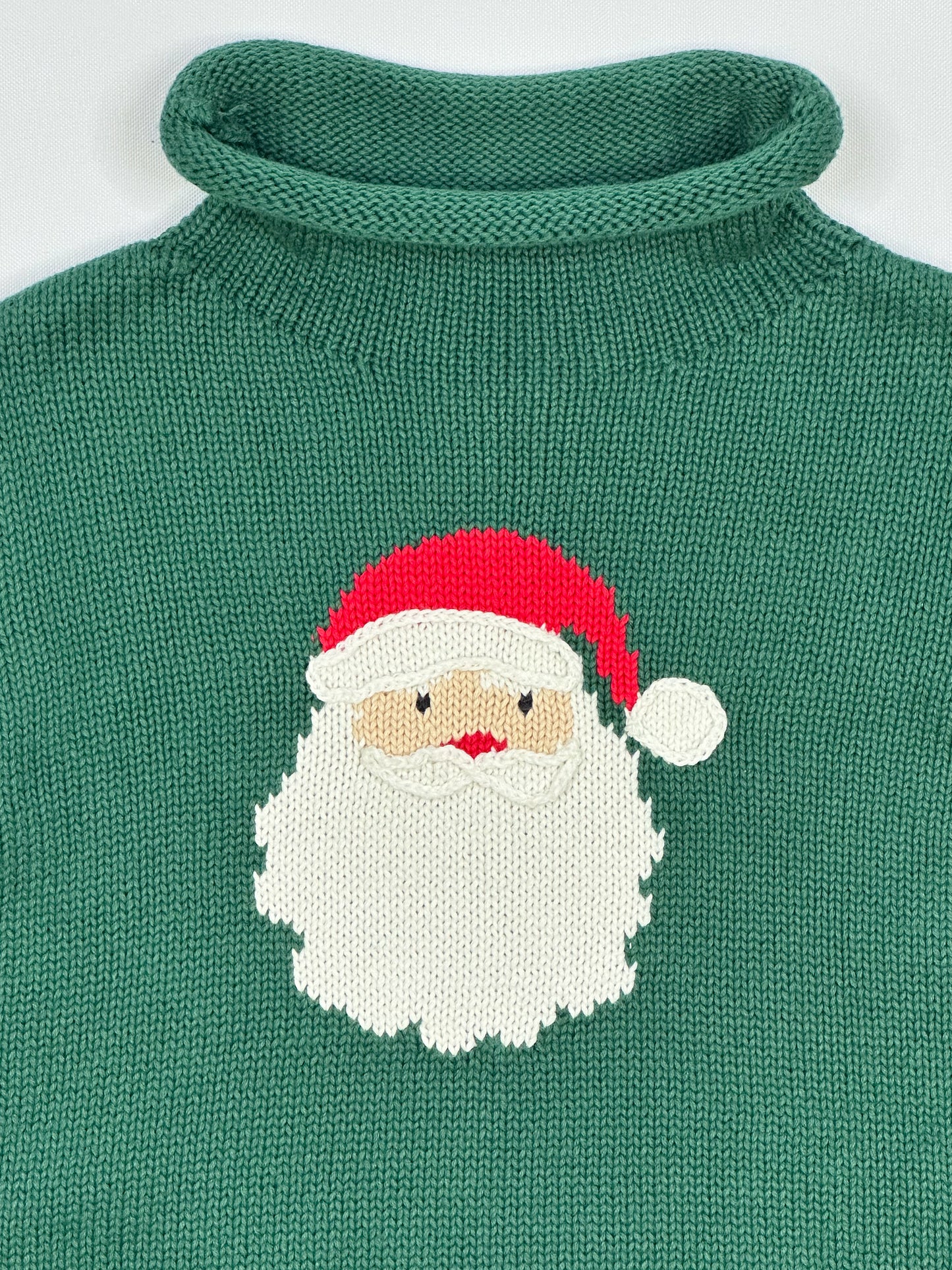 Green Santa Rollneck Sweater