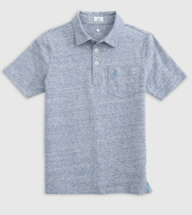 SS Polo Heathered Indigo