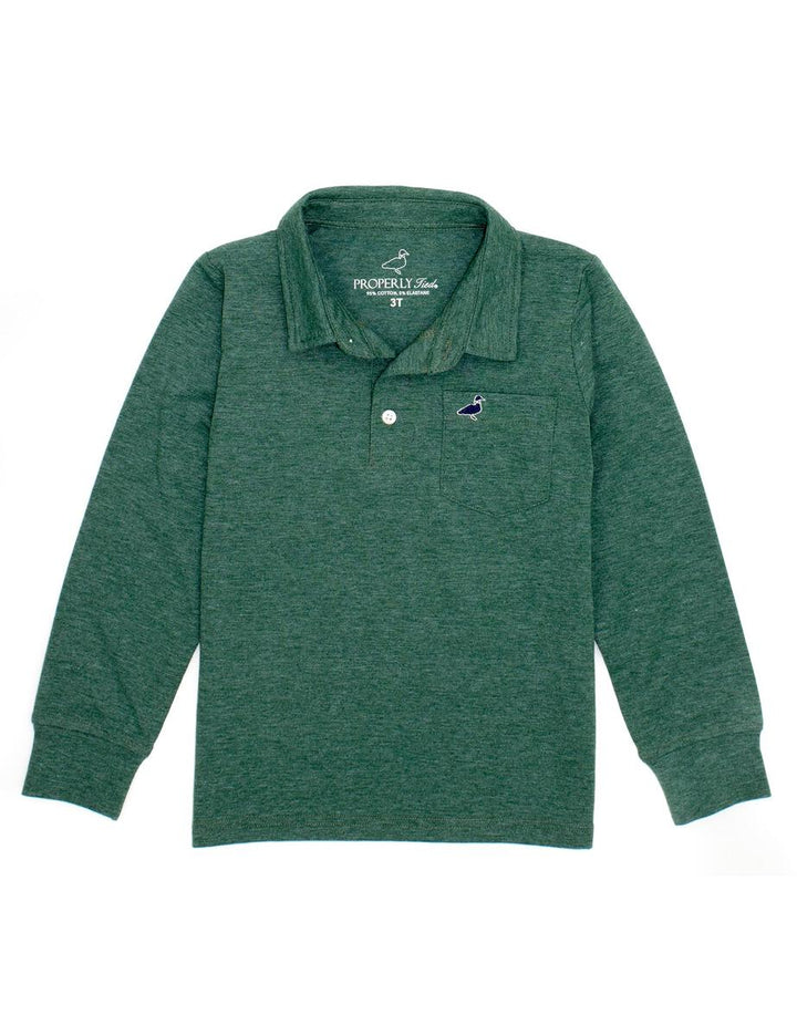 Hunter Green Harrison Pocket Polo