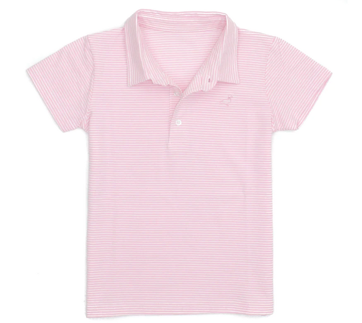 Boys Jackson Polo Pink Stripe