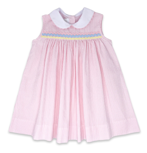 Kendall Dress - Pink Seersucker -Toddler