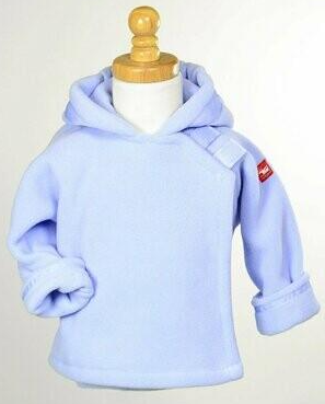 Light Blue Fleece Wrap Jacket