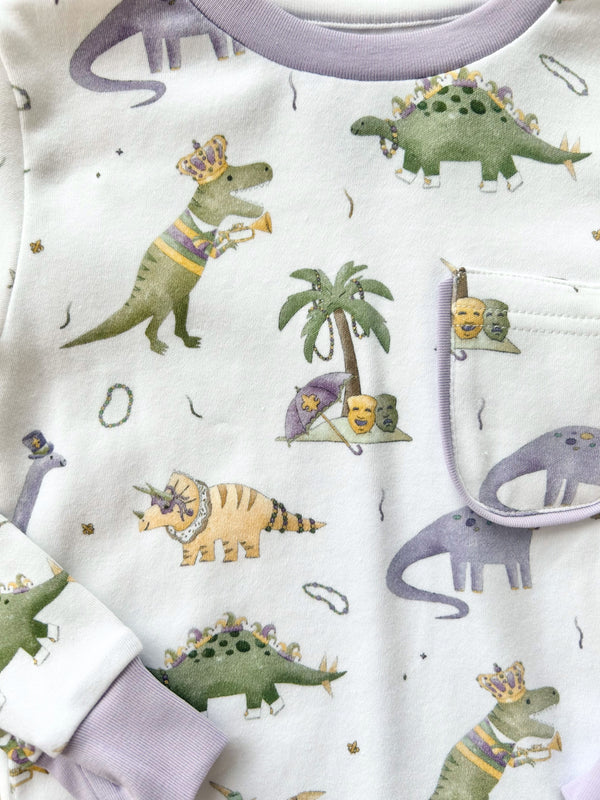 Mardi Gras-saurus Pajama Set - Boys