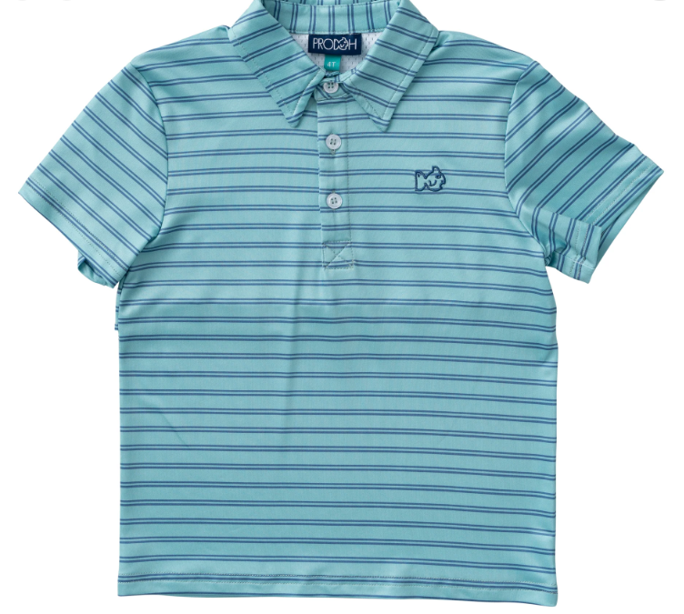 Polo Perf Shirt - Nile Blue Stripe