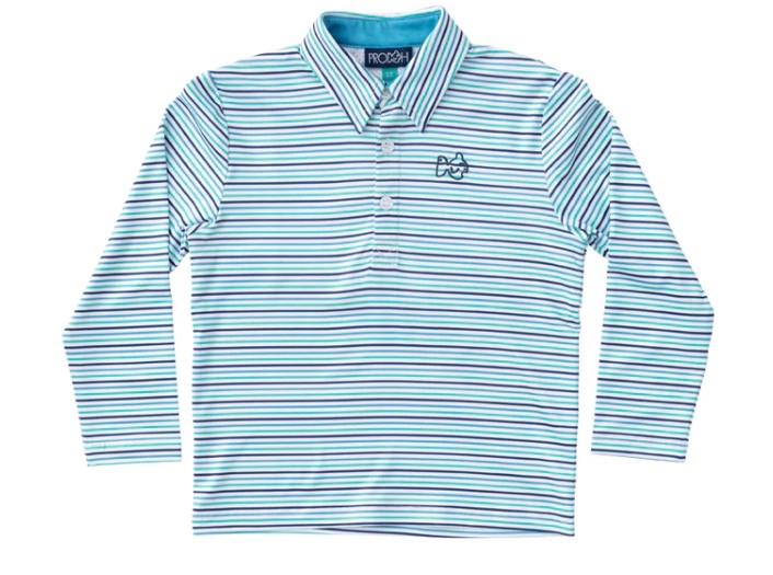 Performance LS Polo - Raspberry Stripe