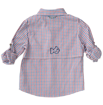 Americana Plaid Fishing Shirt - Boys