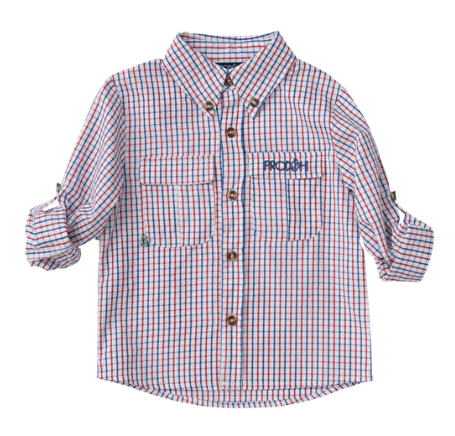 Americana Plaid Fishing Shirt - Boys