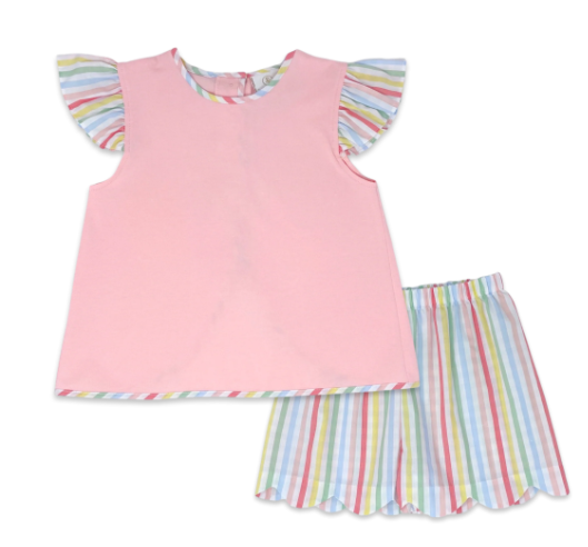 Angel Short Set -Rainbow/Pink - Toddler