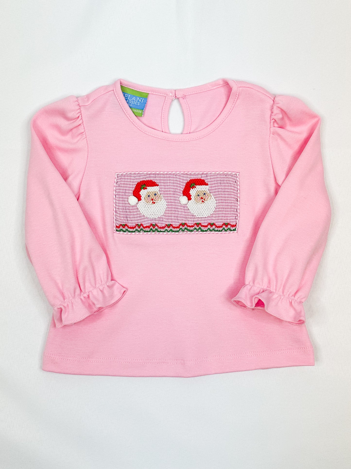 Santa Face Pink T-shirt - Toddler