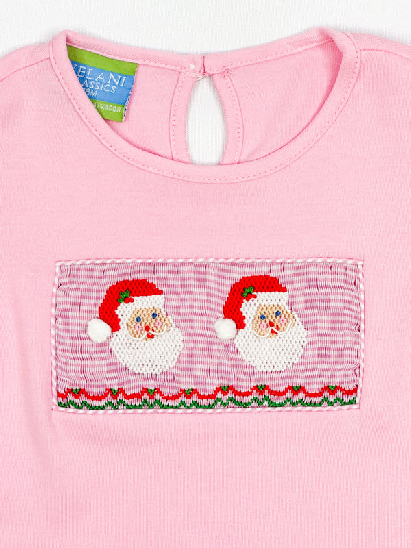 Santa Face Pink T-shirt - Toddler