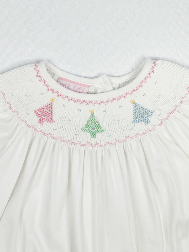 Smocked X'Mas Trees Dress