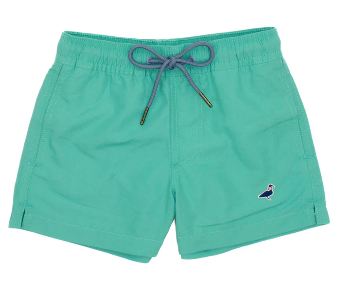 Boys Soft Green Swim Trunk