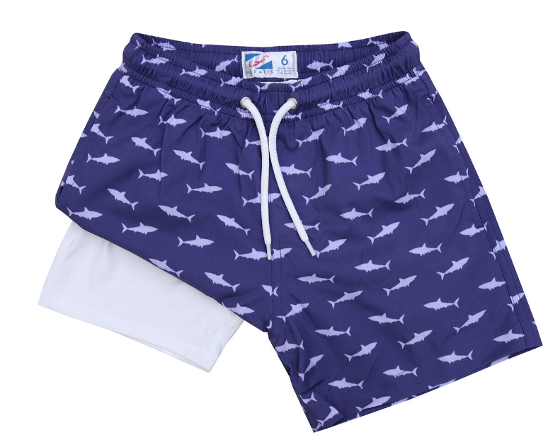 Shark Attack Swim Trunks - Boys