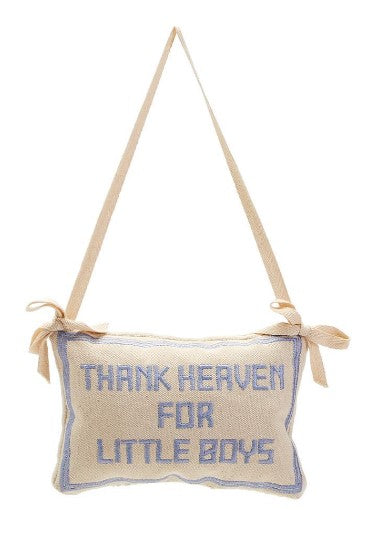 Thank Heaven Pillow Door Hanger - Boy