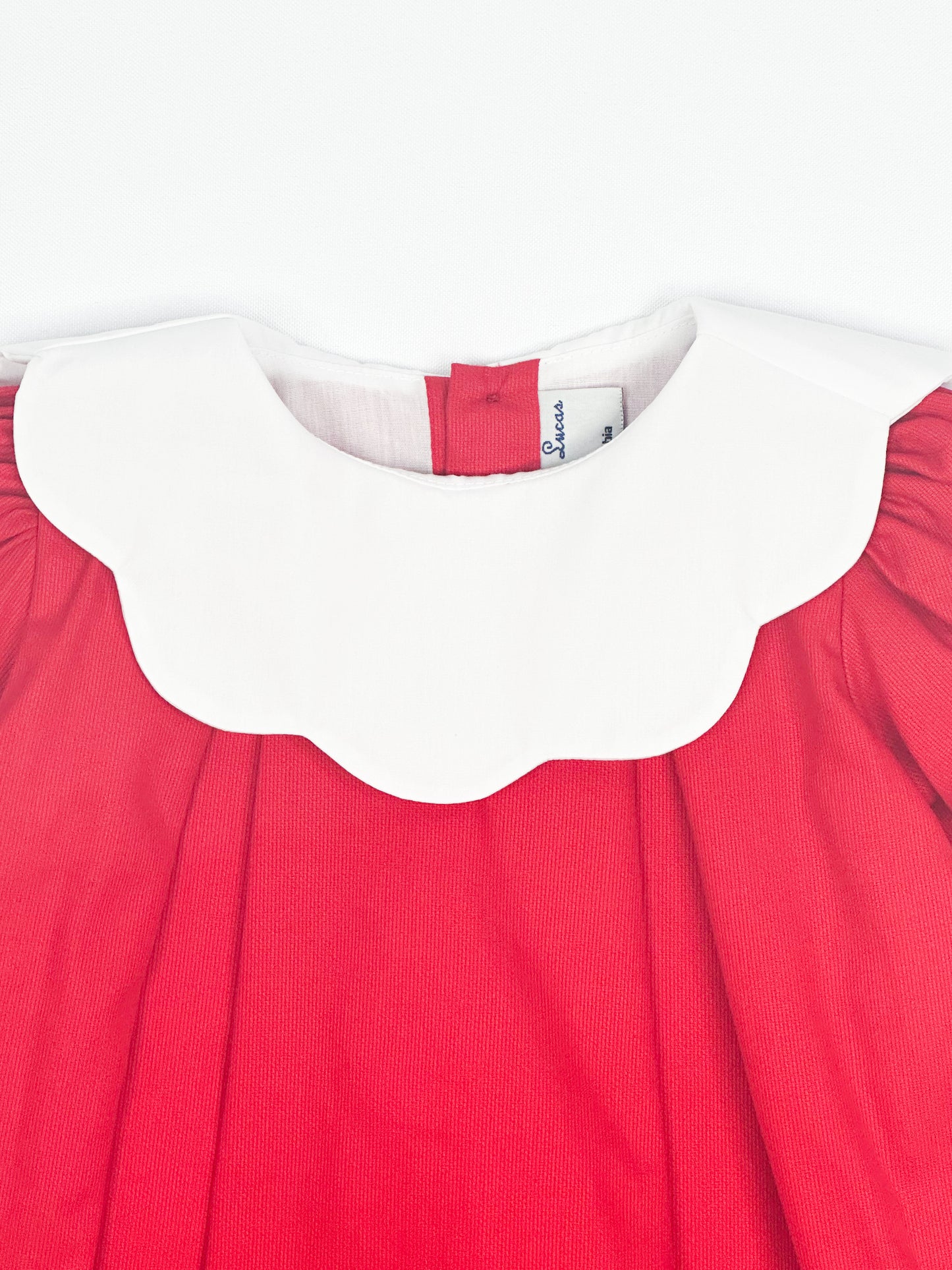 Timeless Scallop Red Dress - Toddler