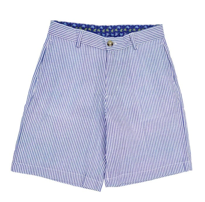 Boys Blue Stripe Seersucker Short