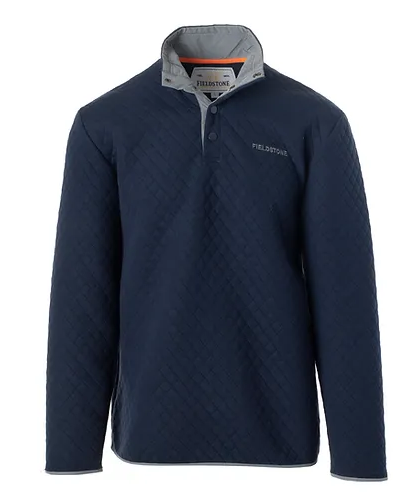 Quilted Pullover - Navy