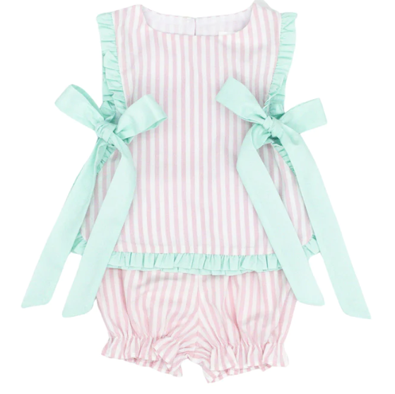 Bethany Pink Stripe Bloomer Set - Infant