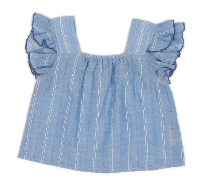 Crop Top Blue With Stripes - Toddler