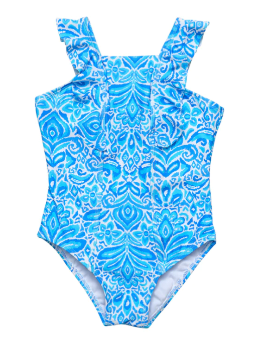 Santorini Blue Ruffle Swimsuit - Infant