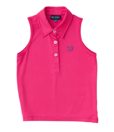 Hot Pink Perf Polo - Toddler