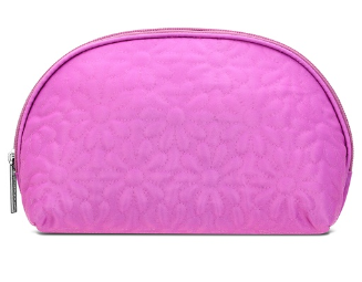 Puffy Flowers Oval Cosmetic Bag