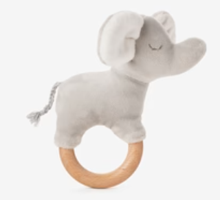 Elephant Ring Rattle - Gray