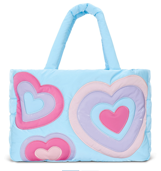 Happy Heart Puffy Weekender Bag