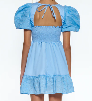 Logan Mini Dress - Sky Blue Prairie