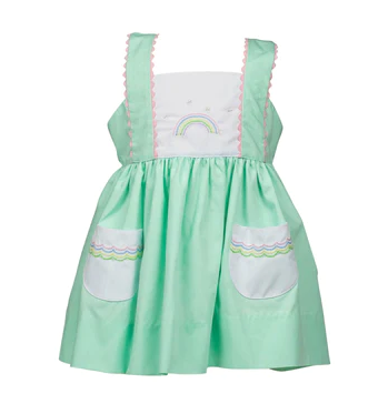 Mariana Mint Rainbow Dress - Toddler