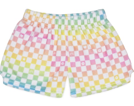 Ombre Checkerboard Plush Shorts